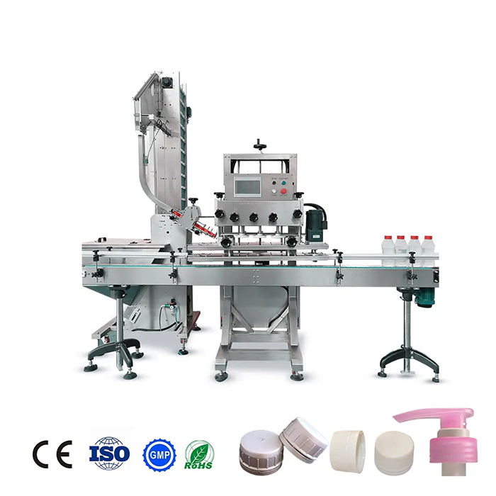 Buong Awtomatikong Glass Bottle Capping Machine Para sa Shampoo